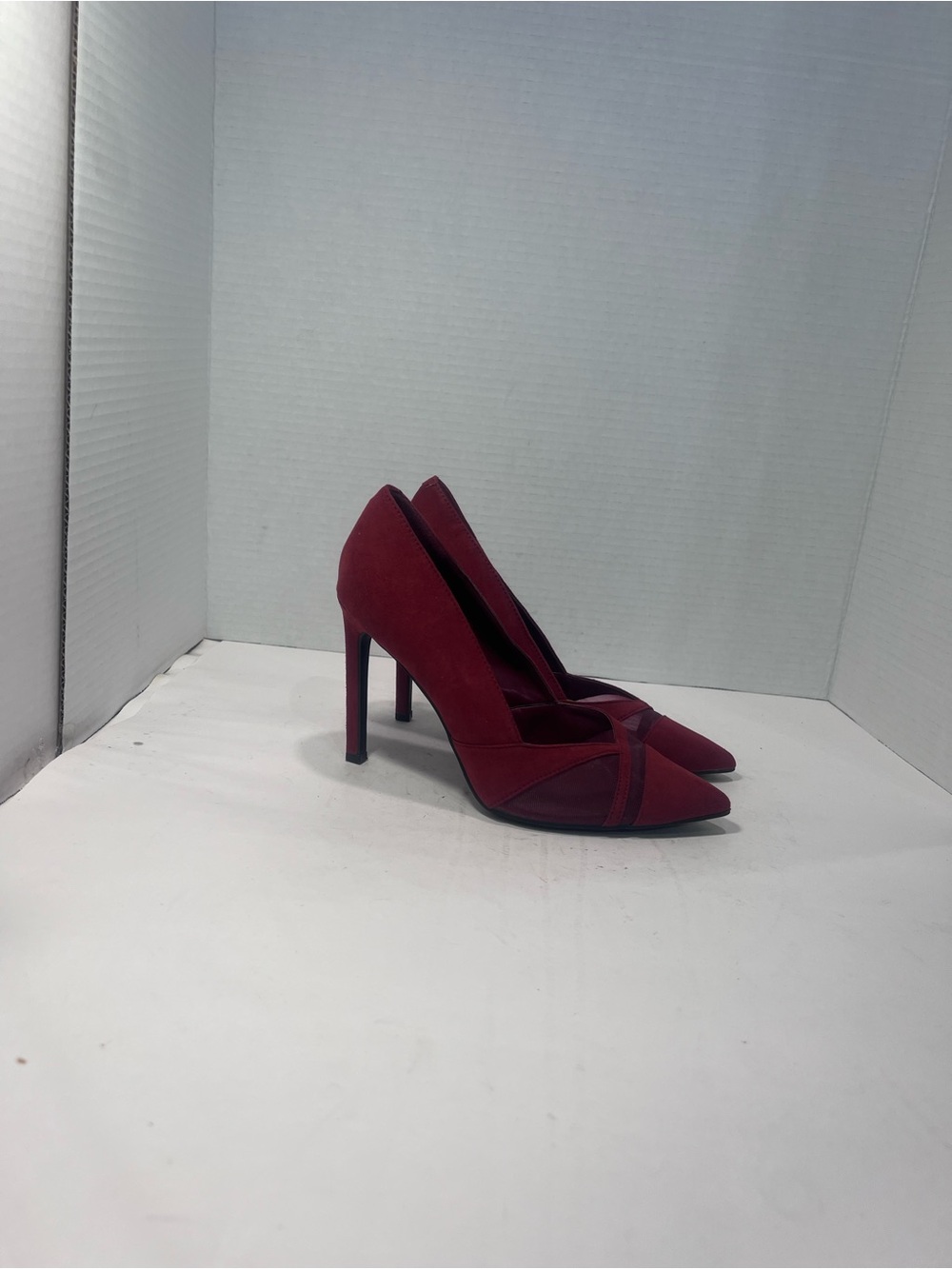 Nine West Burgundy Pointed-Toe Stiletto Heels